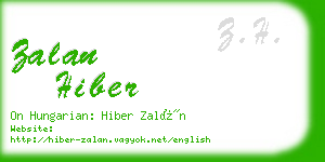 zalan hiber business card